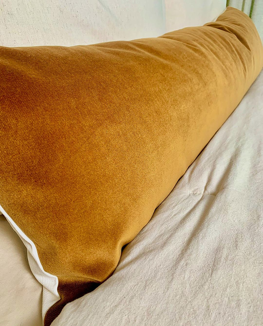 Cotton Velvet Lumbar Pillow Cover