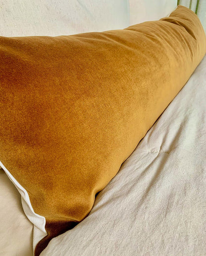 Cotton Velvet Lumbar Pillow Cover