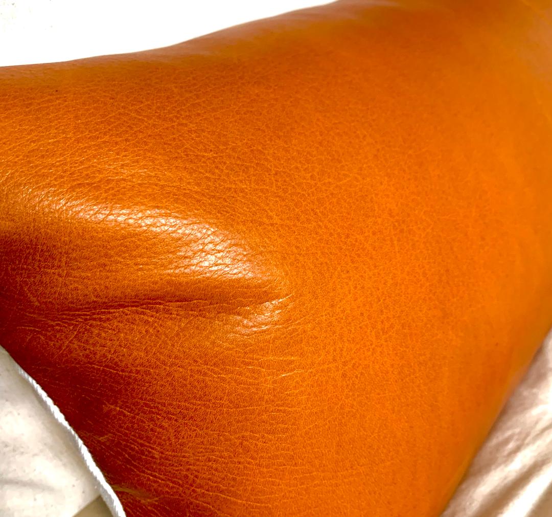 Leather Lumbar Pillow Cover
