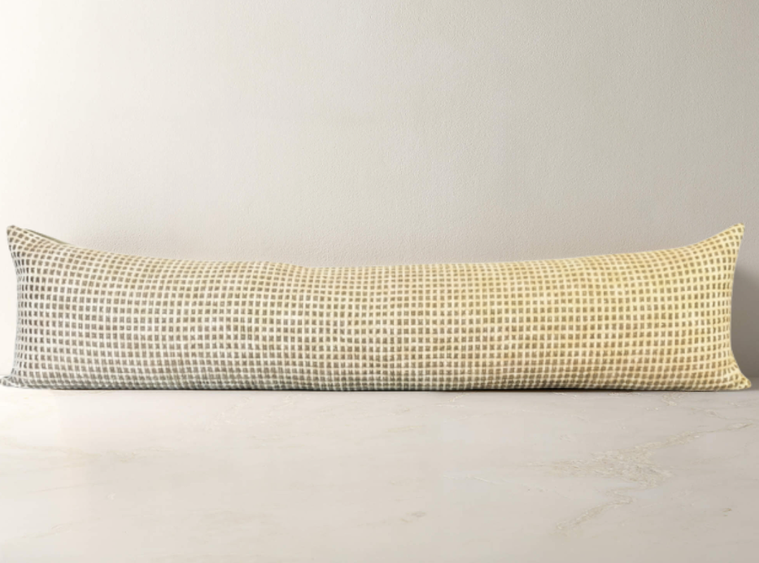 Woven Linen Cotton Lumbar Pillow Cover