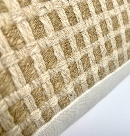 Woven Linen Cotton Lumbar Pillow Cover