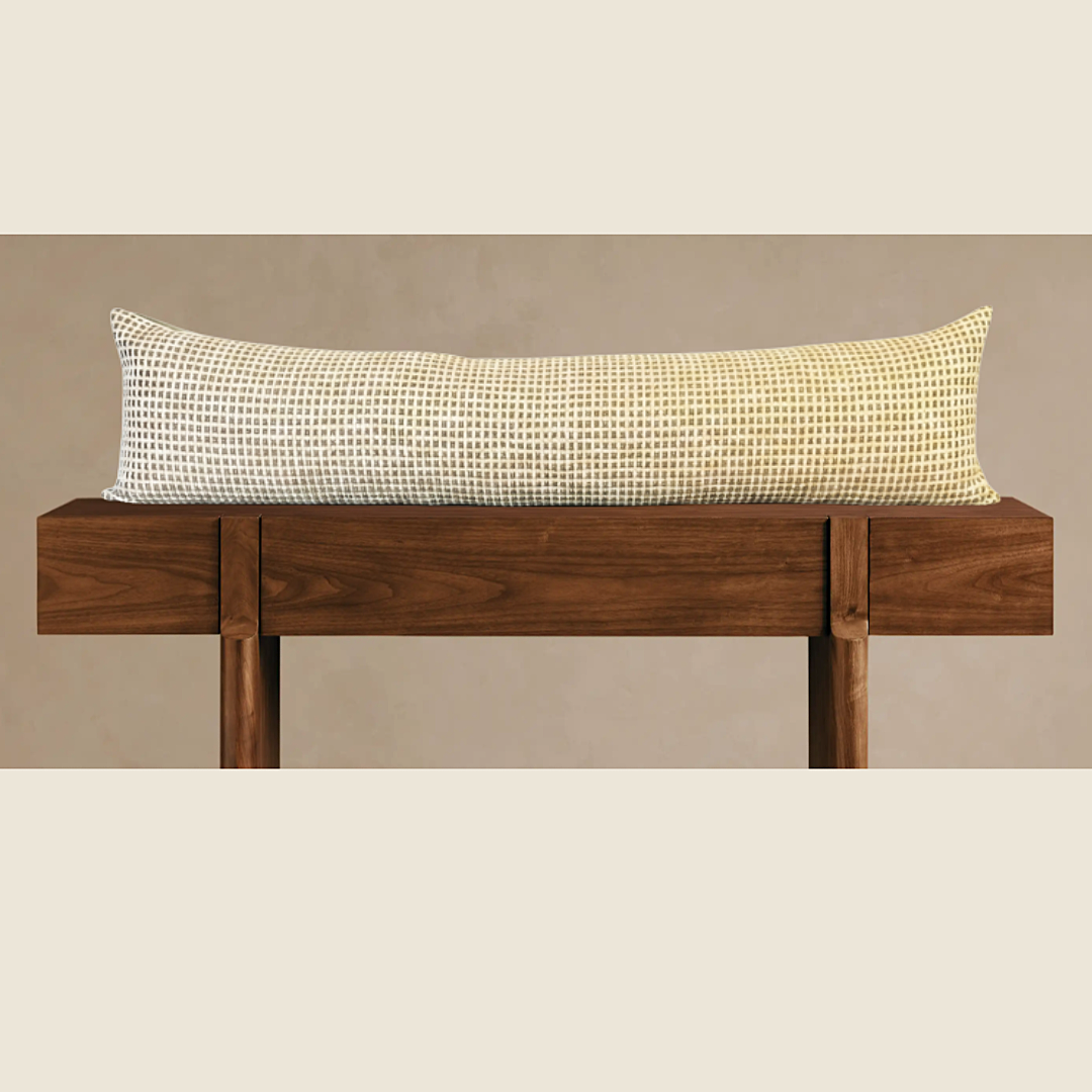 Woven Linen Cotton Lumbar Pillow Cover