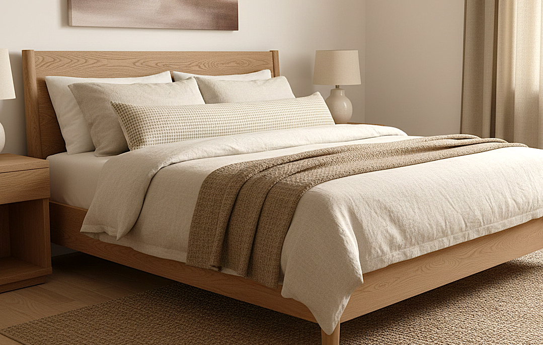 Woven Linen Cotton Lumbar Pillow Cover